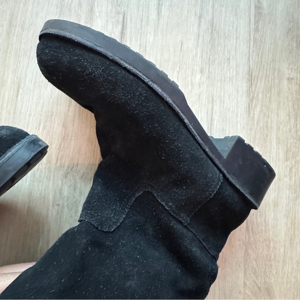 Tory Burch Wayland Tall Black Suede Boot Size 9 - Picture 10 of 12
